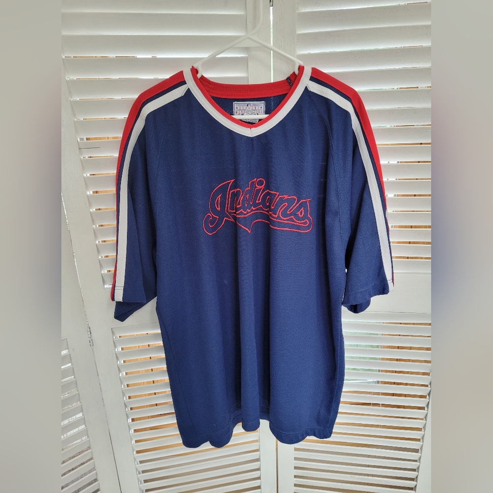 Vintage 90's Genuine Merchandise Starter Indian's Chief Wahoo Jersey Size XL